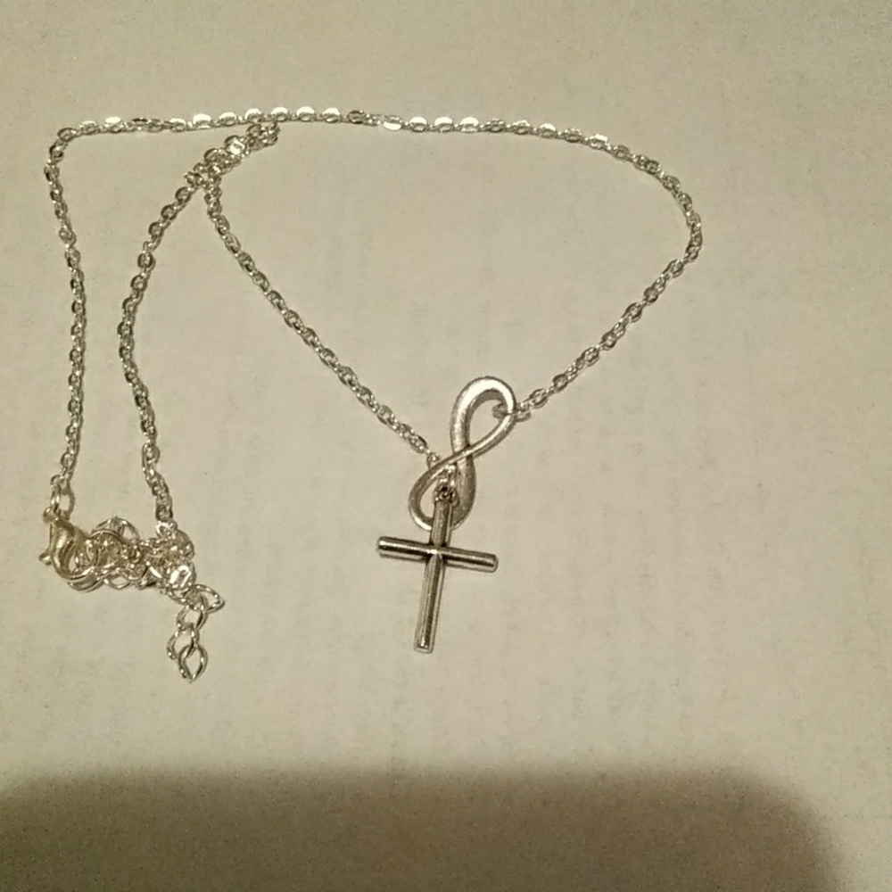 Infinity cross necklace